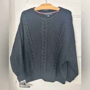 Tommy Hilfiger Navy Cable Knit Sweater